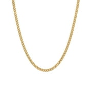 BRILLIANCE FINE JEWELRY Men's Stainless Steel Gold-Tone 18" Flat Curb Chain Necklace - Mens Necklace