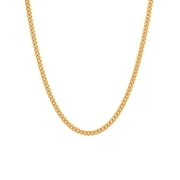 Men's Stainless Steel Gold-Tone 24" Flat Curb Chain Necklace - Mens Necklace