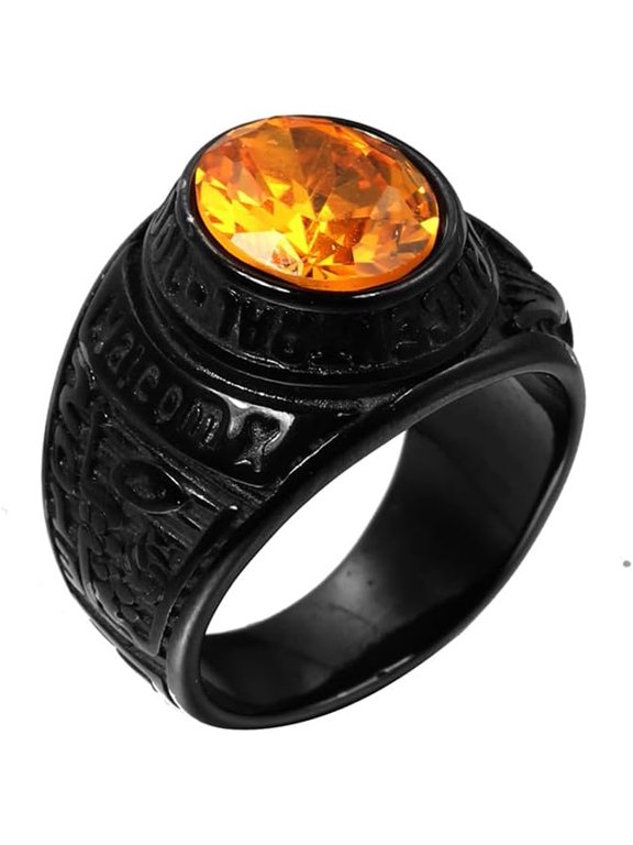Men's Stainless Steel Gold United States Army Class Rings