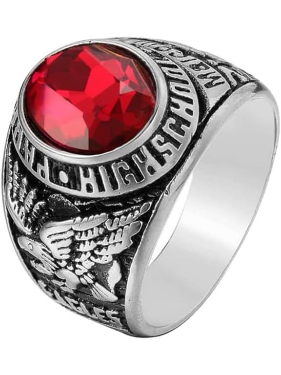 Men's Stainless Steel Gold United States Army Class Rings