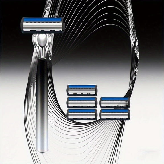 Men's Stainless Steel Manual Metal Razor Set with 2 Handles & 34 Blades, Flexible Interchangeable Head, Portable Shaving Tool for Home & Travel, Classic Holiday Gift for Men