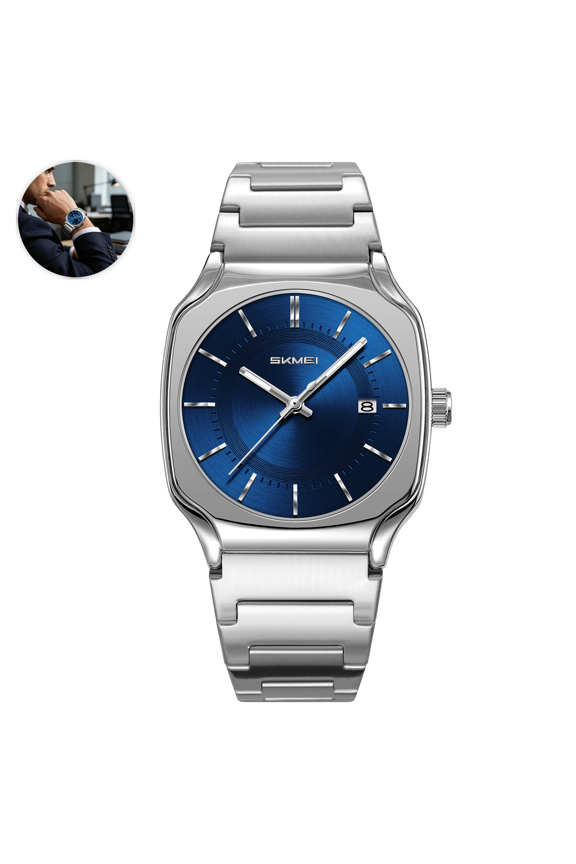 Men's Stainless Steel Quartz Dress Watch with Luminous & Date Calendar, Water-Resistant Business Wristwatch for Office, Travel & Formal Wear