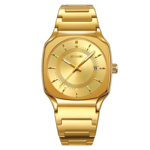 Men's Stainless Steel Quartz Watch Business Dress Wristwatch with Date Calendar Luminous Hands Water Resistant 30M Non Automatic for Office Formal Wear