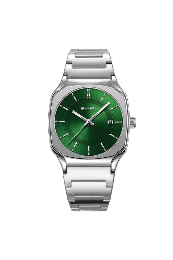 Men's Stainless Steel Quartz Watch - Non-Automatic Business Dress Wristwatch for Daily Office Use
