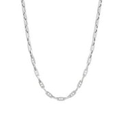 Men’s Stainless Steel Silver-Tone Hawser Link Chain Necklace, 24-Inches