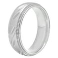 thumbnail image 1 of Men's Stainless Steel Slash Pattern Wedding Band - Mens Ring, 1 of 4