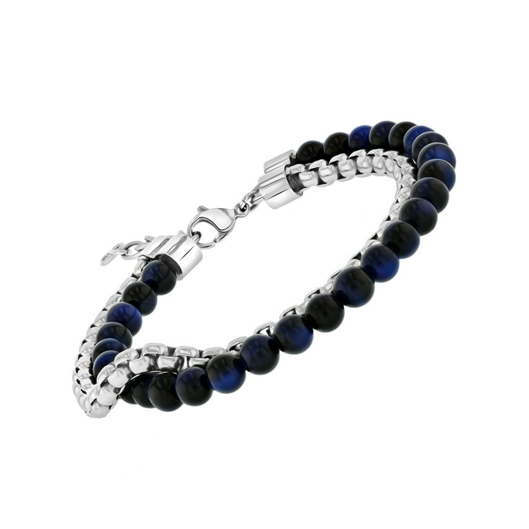 18k Gold Plated Sterling Silver Double Strand Lapis Bead Bracelet Bolo Bracelet 18k Gold Plated Sterling Silver Double Strand Lapis Bead Bracelet Bolo Bracelet