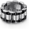 thumbnail image 1 of Men's Stainless Steel Solid Link Chain Statement Ring Hip Hop Watch Band Design, 1 of 5