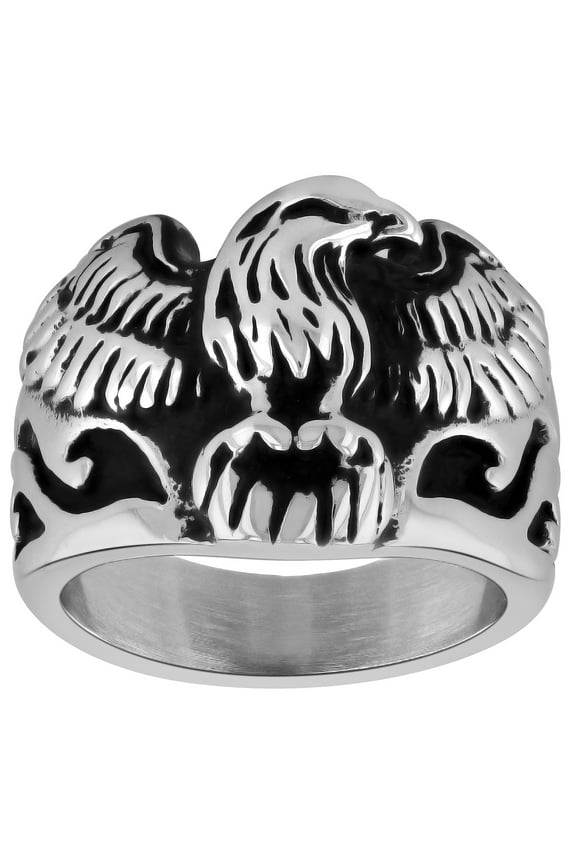 Men's Stainless Steel Spread Eagle Ring