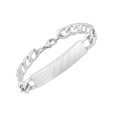 Men's Stainless Steel Stars and Stripes Bracelet - Believe by Brilliance