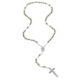 thumbnail image 1 of Men's Stainless Steel Two-Tone Rosary, 19.5", 1 of 5