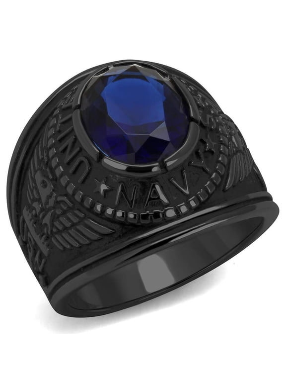 Men's Stainless Steel United States Navy Military Ring