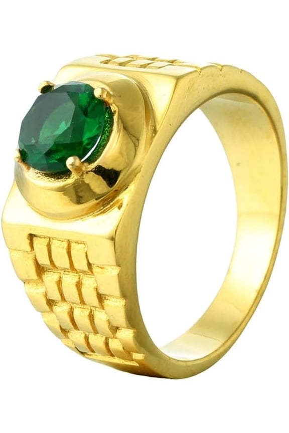 Men's Stainless Steel Vintage Domineering Classic Dragon Claw Crystal Checkerboard Gingham Pattern Gothic Punk Signet Ring