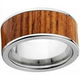 thumbnail image 1 of Men's Stainless Steel with Honduras Rosewood Exotic Wood Ring, 1 of 1