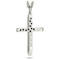 thumbnail image 1 of Men's Stainless Tapered Flag Cross Necklace - John 19:30 by Shields of Strength, 1 of 4