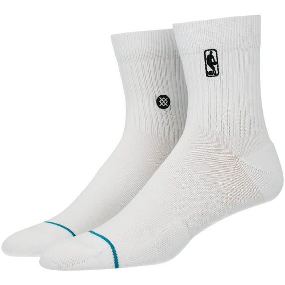 Men's Stance White NBA Logoman Quarter-Length Socks