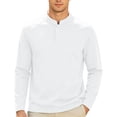 thumbnail image 1 of Men's Stand Collar Athletic Shirts - Versatile Solid Loose Raglan Pullovers Long Sleeve Workout Casual Tee Shirt, 1 of 8