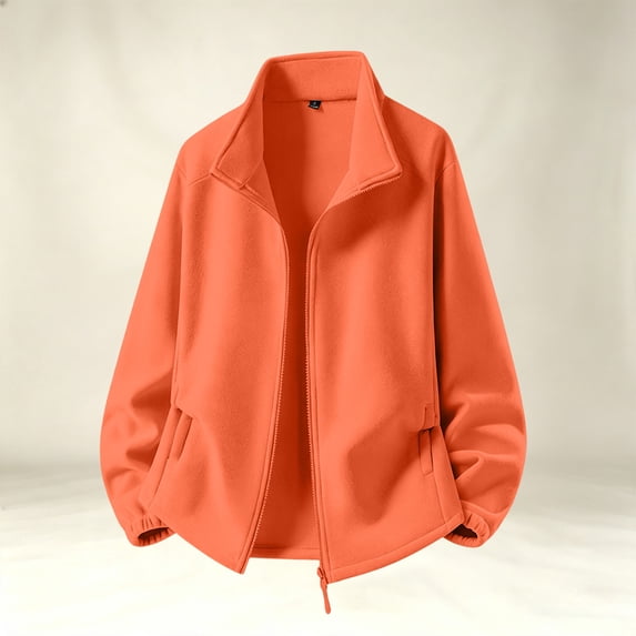 Men's Stand Collar Jacket Full Zip Long Sleeve Solid Jacket Fall Winter Loose Causal Jacket, 3XL