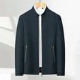 thumbnail image 1 of Men's Stand Collar Solid Color Jacket Outerwear for Dads, 1 of 6