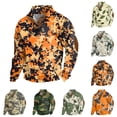 thumbnail image 1 of Men's Stand Collar Sweatshirt with 3 Buttons & Camouflage Print, Outdoor Casual Fleece Top for Streetwear, Christmas, Fall Winter, Hiking and Urban Exploration,Mint Green,L, 1 of 5