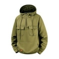 thumbnail image 1 of Men's Stand Up Collar Tactical Hoodie Long Sleeve Ultra Soft Textured Sweatshirt Half Zip Relaxed Fit Fleece Pullover Sweater Blouses with Pockets Casual Fall Outfits Y2K Winter Clothes 2025, 1 of 6