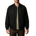 thumbnail image 1 of Men's Stand Collar Track Jacket, Solid Color Zippered Long Sleeve With Pockets, Elastic Cuffs Casual Sports Outerwear Black XL, 1 of 8