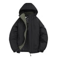 thumbnail image 1 of Men's Stand Collar Workwear Jacket with Zipper Cardigan Style and Solid Color Professional Look, 1 of 8