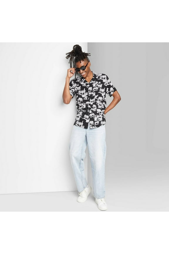 Men's Standard Fit Straight Jeans - Original Use Light Blue Denim 33x30