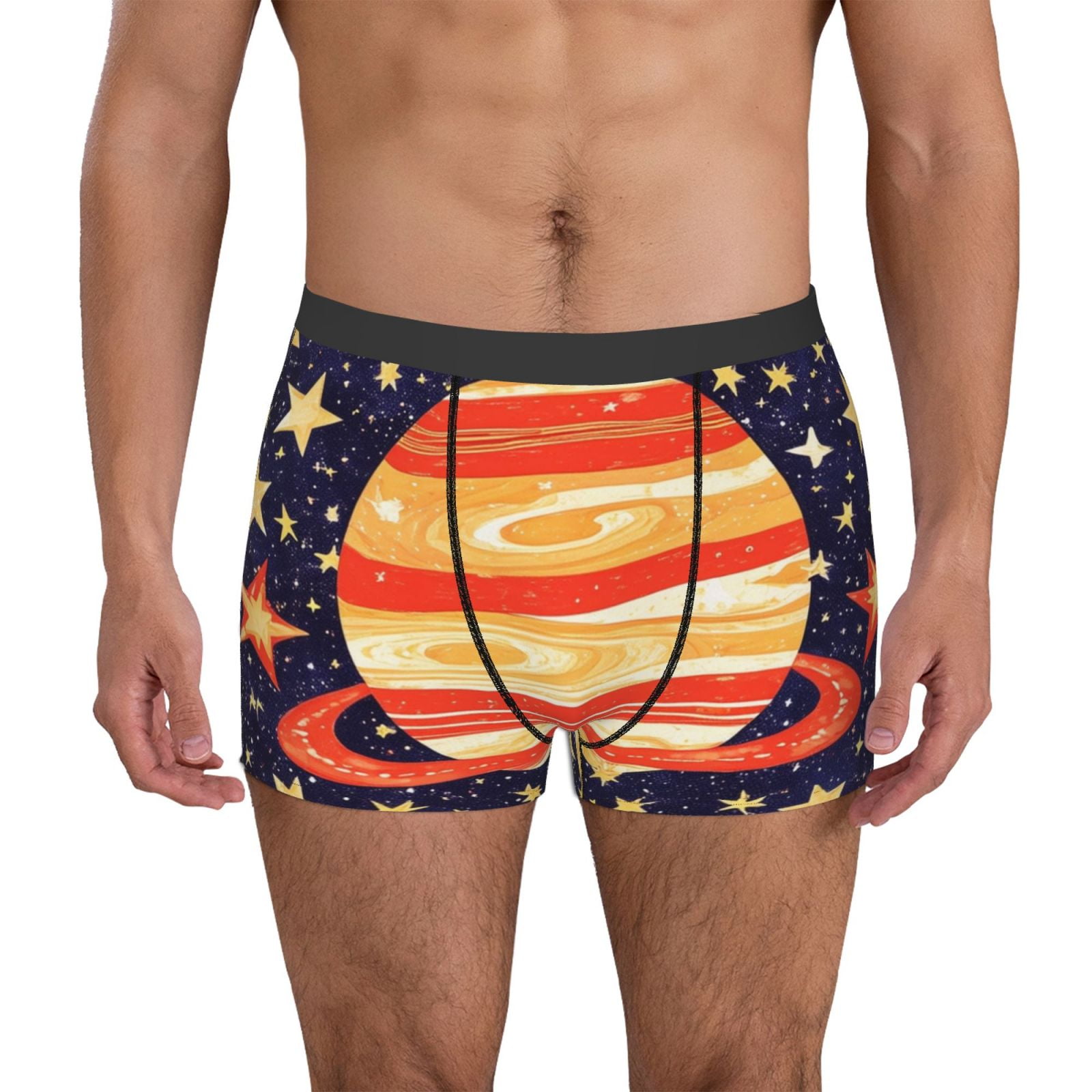 Men's Star Boxer Briefs No Rideup Comfortable Breathable 1 Pack