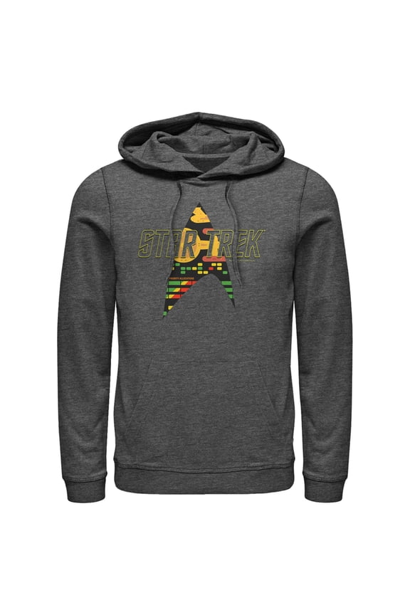 Men's Star Trek Allocations Logo Pull Over Hoodie Charcoal Heather Small