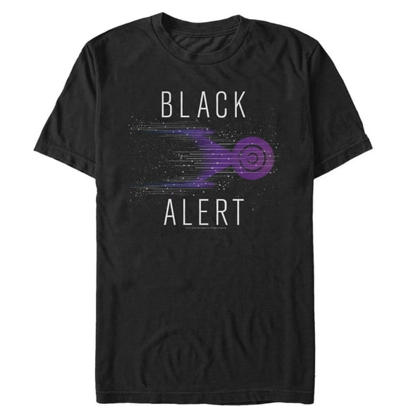Men's Star Trek Black Alert Warp Speed  Graphic Tee Black Medium
