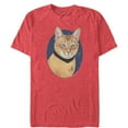 thumbnail image 1 of Men's Star Trek Captain Kirk Cat  Graphic Tee Red Heather Medium, 1 of 4