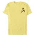 thumbnail image 1 of Men's Star Trek Command Starfleet Badge  Graphic Tee Banana Large, 1 of 3