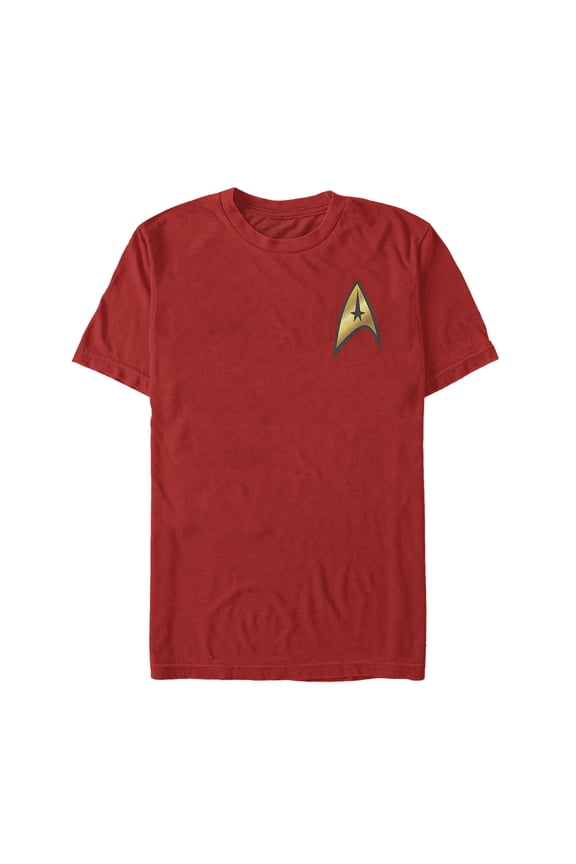 Men's Star Trek Command Starfleet Badge Graphic Tee Red 2X Large
