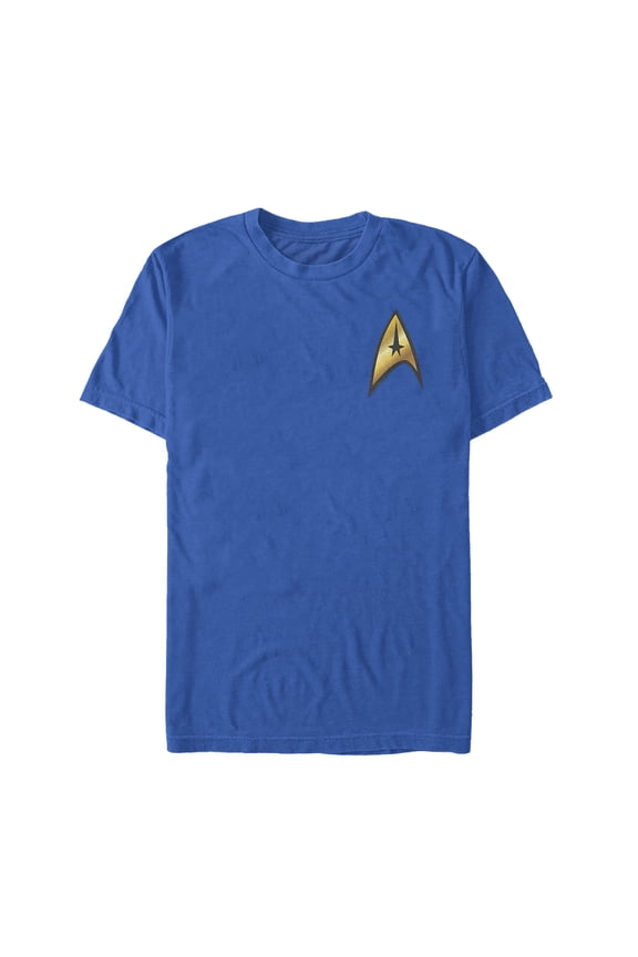 Men's Star Trek Command Starfleet Badge  Graphic Tee Royal Blue Large