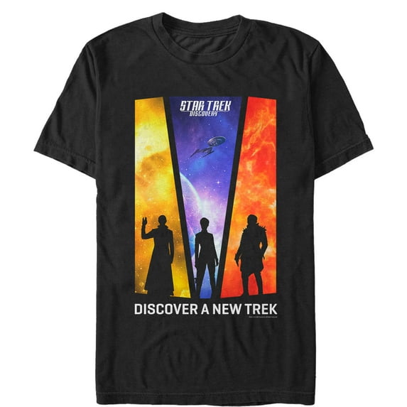 Men's Star Trek: Discovery A New Trek Streak Graphic Tee Black Medium