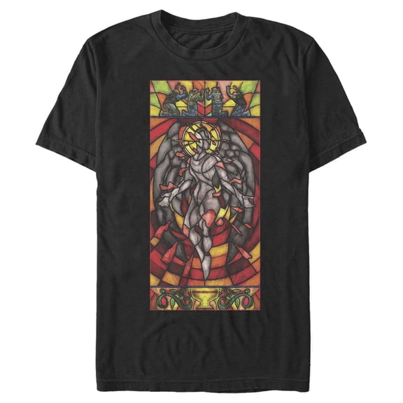 Men's Star Trek: Discovery Angel Stained Glass Print  Graphic Tee Black Small