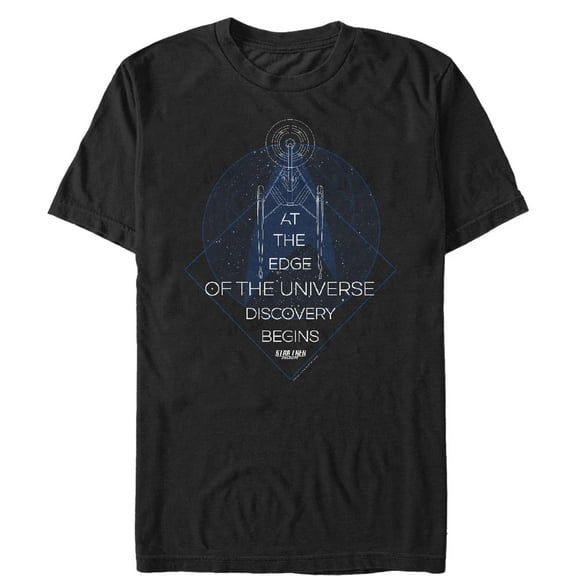 Men's Star Trek: Discovery At Edge Of Universe Discovery Begins Graphic Tee Black Small
