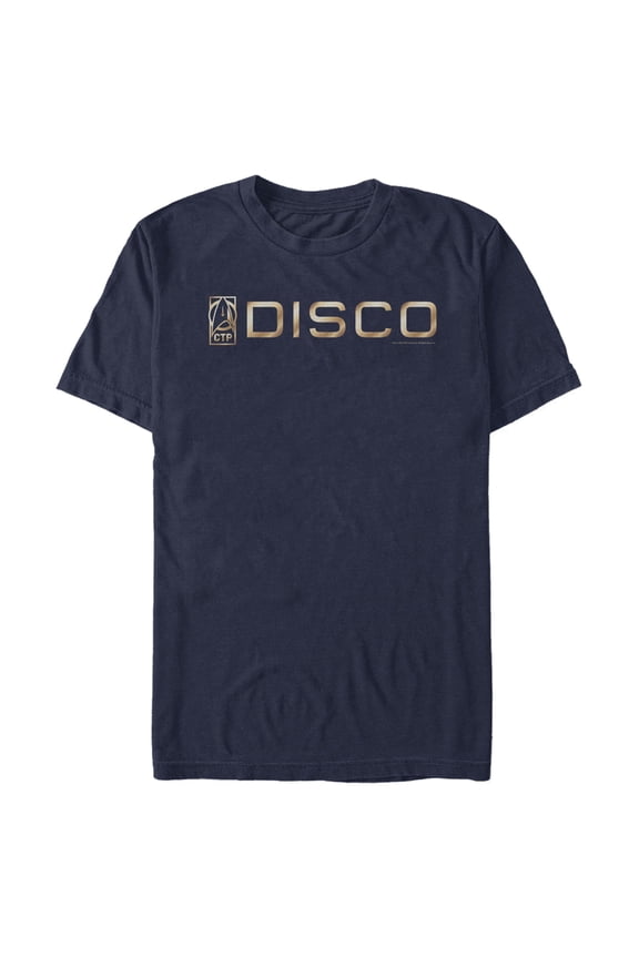 Men's Star Trek: Discovery CTP DISCO Logo Graphic Tee Navy Blue 2X Large