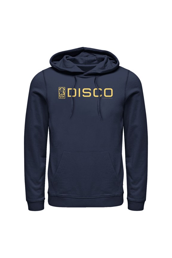 Men's Star Trek: Discovery CTP DISCO Logo  Pull Over Hoodie Navy Blue 2X Large