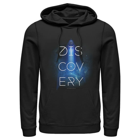 Men's Star Trek: Discovery Discovery Galaxies Pull Over Hoodie Black Small