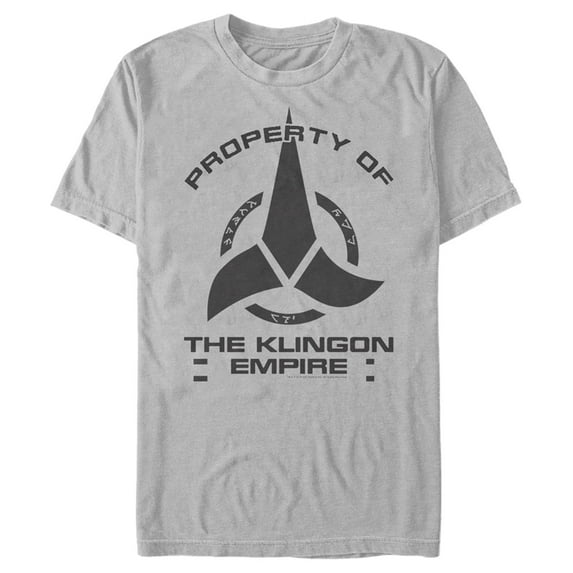 Men's Star Trek: Discovery Klingon Property Graphic Tee Silver Small