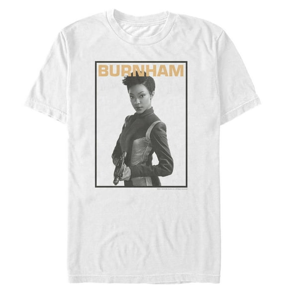 Men's Star Trek: Discovery Michael Burnham Phaser On Standby Graphic Tee White 3X Large