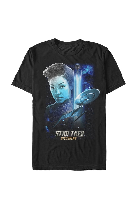 Men's Star Trek: Discovery Michael Burnham Space Stare Graphic Tee Black Medium