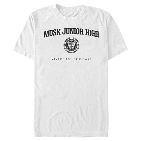 Men's Star Trek: Discovery Musk Junior High Black Logo Graphic Tee White Large