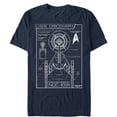 thumbnail image 1 of Men's Star Trek: Discovery NCC-1031 USS Discovery Schematics  Graphic Tee Navy Blue Small, 1 of 4