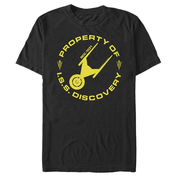 Men's Star Trek: Discovery Property of ISS Discovery  Graphic Tee Black X Large