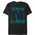 thumbnail image 1 of Men's Star Trek: Discovery Remain Klingon Blue Circle  Graphic Tee Black 2X Large, 1 of 4