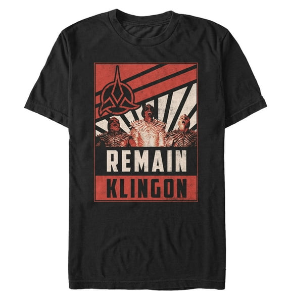 Men's Star Trek: Discovery Remain Klingon Poster  Graphic Tee Black 3X Large