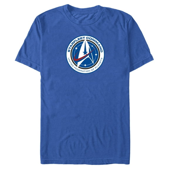 Men's Star Trek: Discovery Starfleet Command Badge  Graphic Tee Royal Blue Large